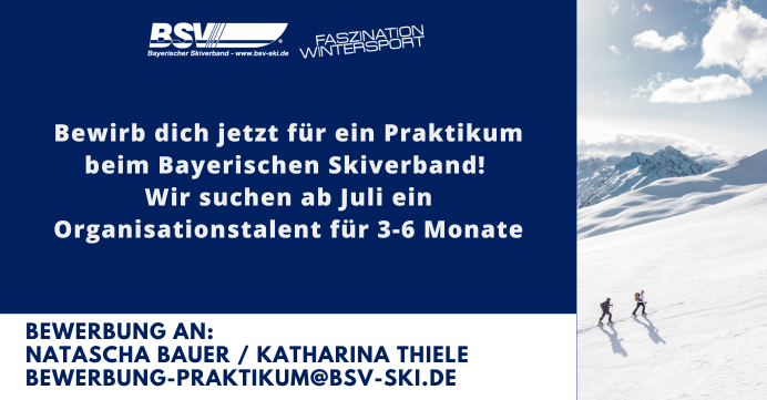 Bewirb dich jetzt für ein Praktikum beim Bayerischen Skiverband