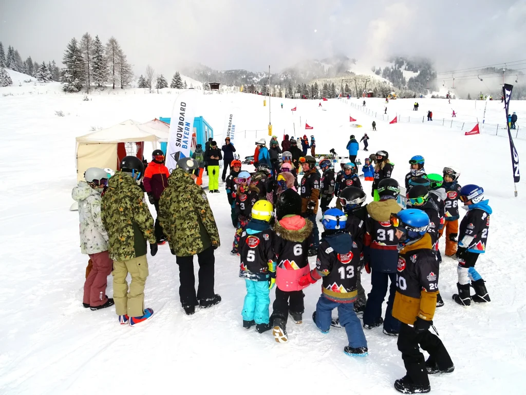 Snowboardkinder Guppe