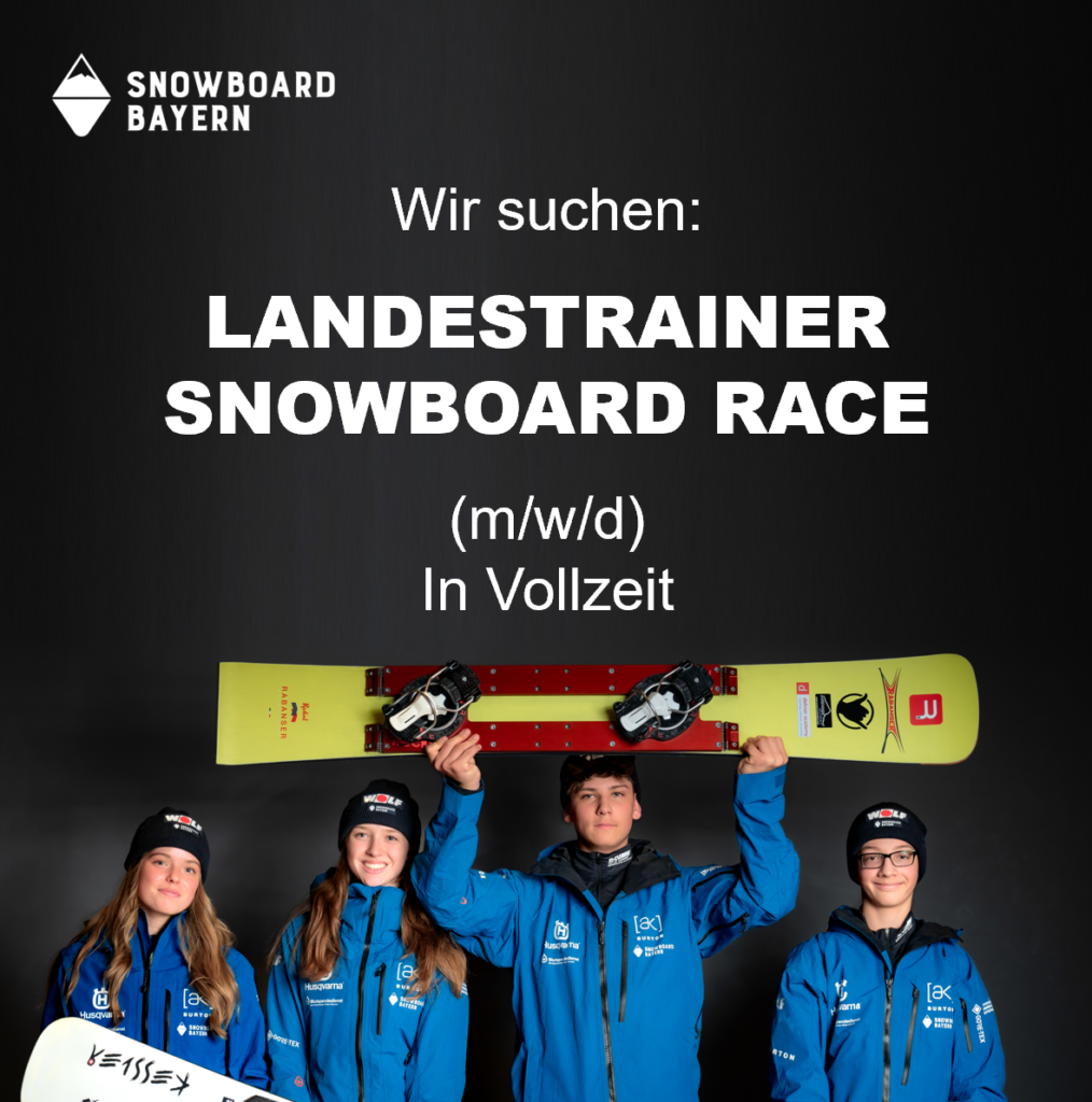 4 Snowboarder stehen in Winterklamotten mit 2 Snowboards vor grauer Wand