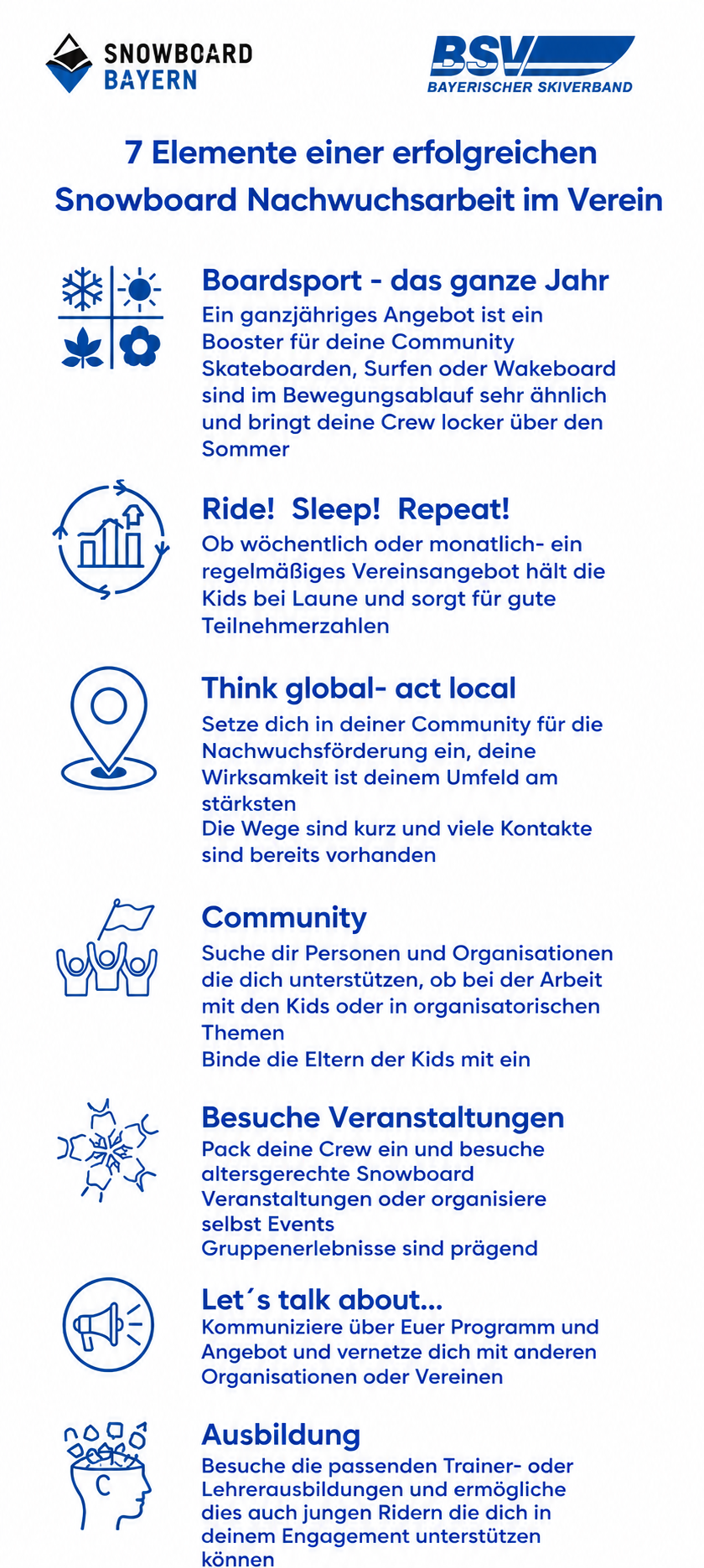 7 Elemente erfolgreicher Snowboard Nachwuchsarbeit