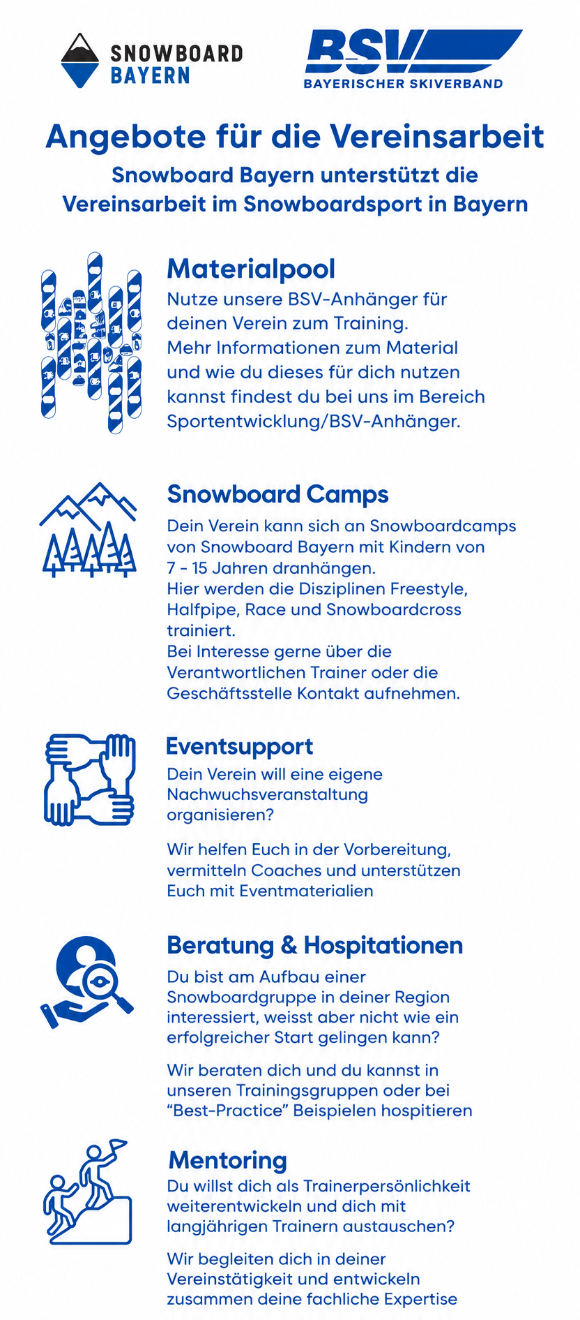 Angebote für die Vereinsarbeit