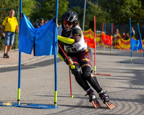 Ski Inlline Fahrerin