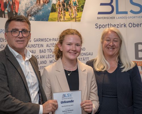 Selina Grotian vom Sportbezirk Oberbayern geehrt