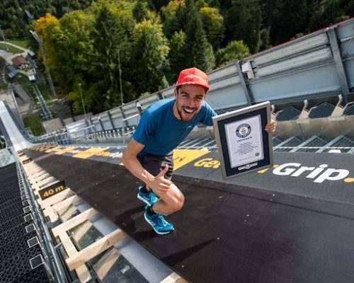Johannes Rydzek holt sich einen Guinness Weltrekord
