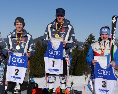 Jessica Hilzinger und  Bastian Meisen gewinnen die Titel bei den Deutschen Jugend Meisterschaften im Riesenslalom am Oberjoch